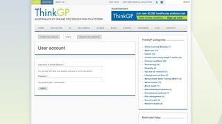 User account | ThinkGP