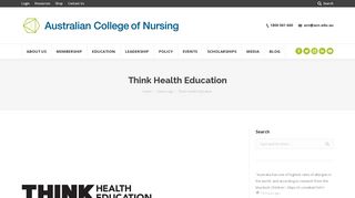 Think Health Education - Australian College of Nursing