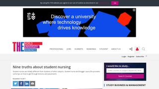 Nine truths about student nursing | Times Higher Education (THE)