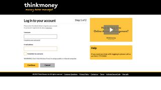 thinkmoney - Log in to your account