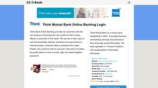 Think Mutual Bank Online Banking Login - CC Bank