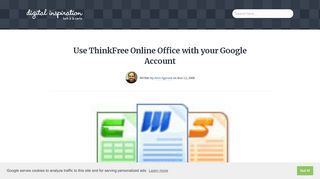 Use ThinkFree Online Office with your Google Account - Labnol