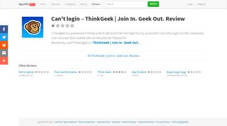 Can't login – ThinkGeek | Join In. Geek Out. Review - Appsftw