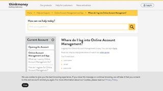 Logging in to Online Account Management | Help ... - ThinkMoney
