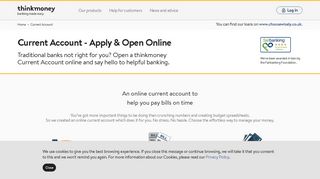 Current Account, Apply & Open Bank Account Online | thinkmoney