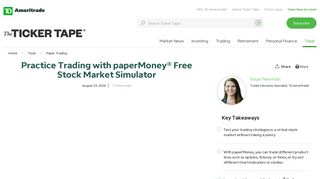 Practice Trading with paperMoney® Free Stock Market Simulator ...