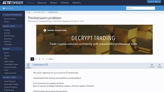 Thinkorswim problem | Elite Trader