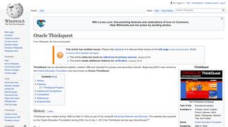 Oracle Thinkquest - Wikipedia