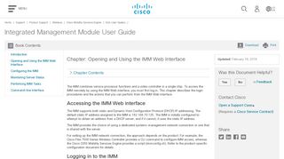 Integrated Management Module User Guide - Opening and Using the ...