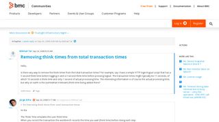Removing think times from total transaction times | BMC Communities