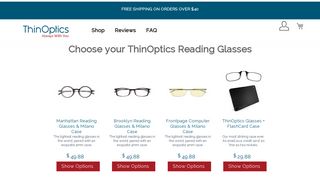 Shop Thinoptics Ultra Light Iphone Reading Glasses