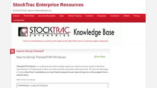 How to Set Up Thinstuff – StockTrac Enterprise Resources