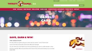 Save Earn and Win - Thirsty Camel