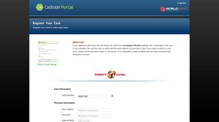Cardholder Portal • Register