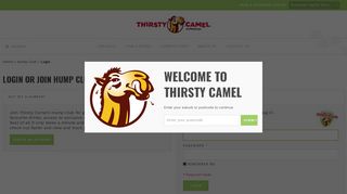 Login or Join Hump Club Today - Thirsty Camel