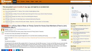 $10 off Any Slab of Beer at Thirsty Camel for Hump Club Members ...