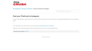 Post your ThisCrush to Instagram | ThisCrush