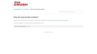 How do I see private crushes? | ThisCrush