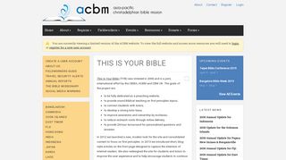 This is Your Bible - Asia-Pacific Christadelphian Bible Mission