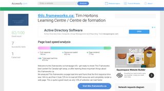 Access thlc.frameworks.ca. Tim Hortons Learning Centre / Centre de ...