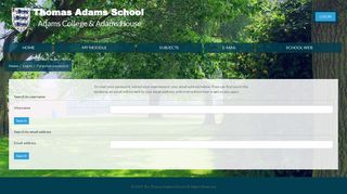 Forgotten password - The Thomas Adams School