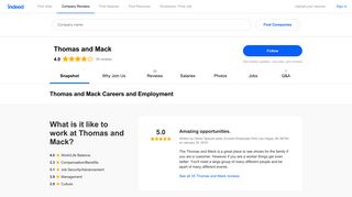 Thomas and Mack Careers and Employment | Indeed.com