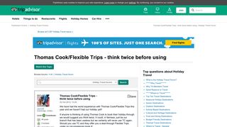 Thomas Cook/Flexible Trips - think twice before using - Holiday ...