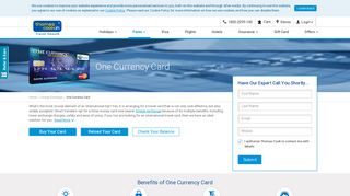 One Currency Forex Card - International Forex Travel ... - Thomas Cook