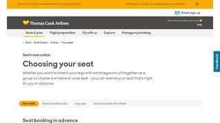 Your seats - Thomas Cook Airlines