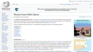 Thomas Crane Public Library - Wikipedia