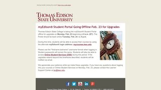 myEdison Student Portal Going Offline Feb. 23 for Upgrades | Thomas ...