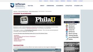 Student Blackboard - Thomas Jefferson University