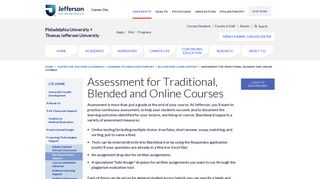 Assessment - Philadelphia University + Thomas Jefferson University ...