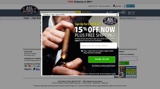 Customer Service Page - Thompson Cigar