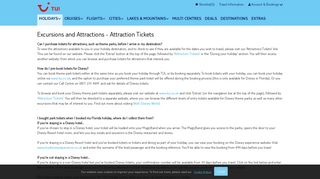 Excursions and Attractions - Attraction Tickets - Tui