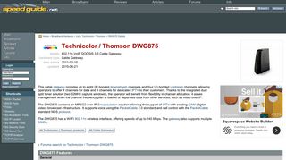 SG :: Technicolor / Thomson DWG875 Cable Gateway