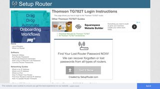 How to Login to the Thomson TG782T - SetupRouter