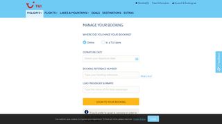 View/edit a booking - TUI Holidays