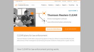 CLEAR plans for law enforcement - Thomson Reuters Legal