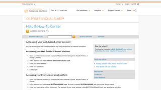 Accessing your web-based email account - CS Professional Suite