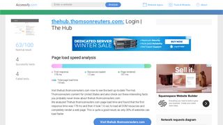 Access thehub.thomsonreuters.com. Login | The Hub