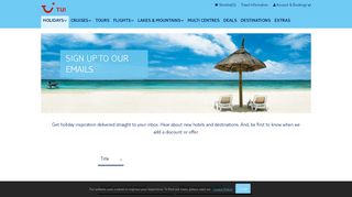 Sign Up to Our Emails | TUI