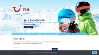 Email sign up - Tui Ski