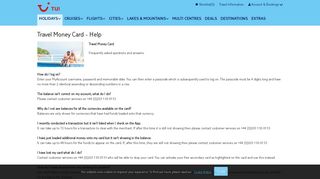 Travel Money Card FAQ | TUI