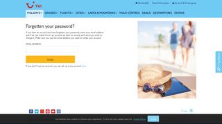 Forgotten Your Password | Thomson now TUI