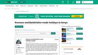 thomson worldwide/tailor-made holidays to kenya - Kenya Forum ...