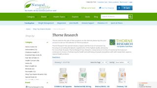 Thorne Research - Shop Top Vitamin Brands - Natural Healthy Concepts