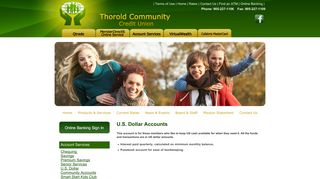U.S. Accounts at the Thorold Community Credit Union