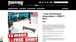 Thrasher Magazine Shop - Thrasher Magazine Subscription PLUS ...