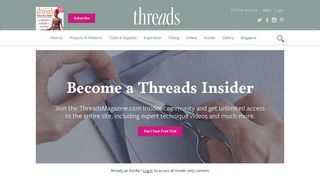 Threads - Threads is the premier magazine for sewing enthusiasts ...